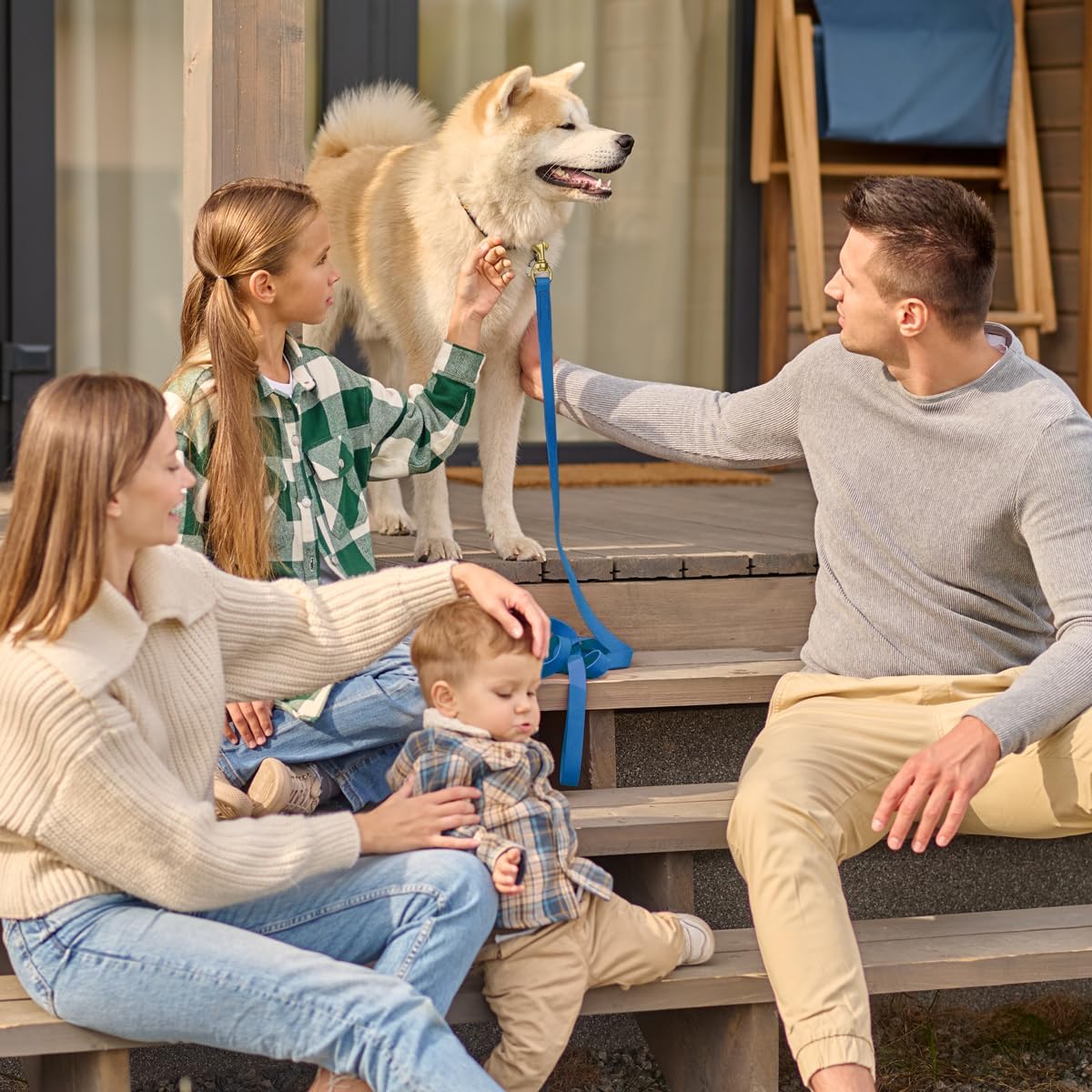 Viper Biothane K9 Working Dog Leash Waterproof Lead for Tracking Training Schutzhund Odor-Proof Long Line with Solid Brass Snap for Puppy Medium and Large Dogs, 15ft Cerulean Blue