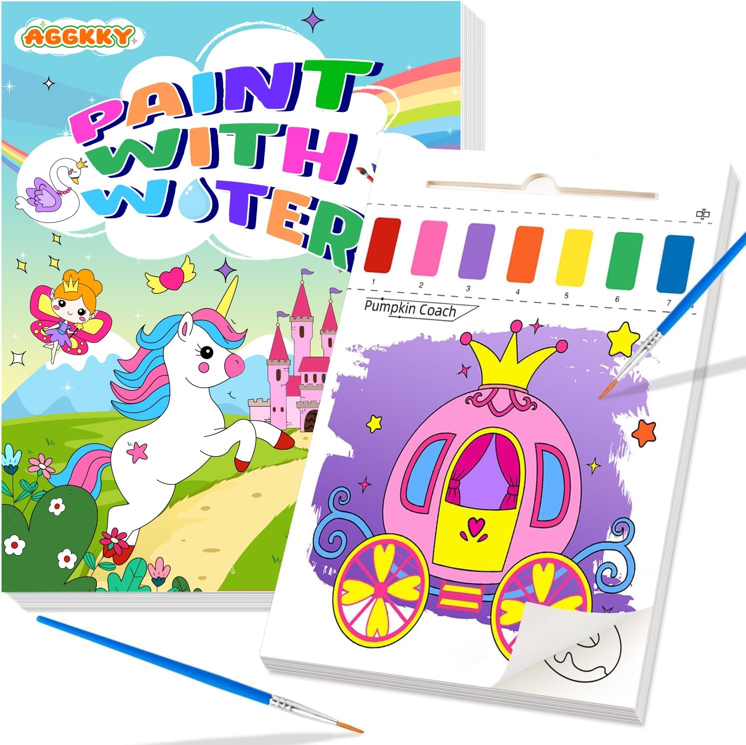 Paint with Water Coloring Books for Kids Toddlers Painting Book Kits Arts and Crafts for Kids Travel Activities Birthday Christmas Stocking Stuffers Toy Gift