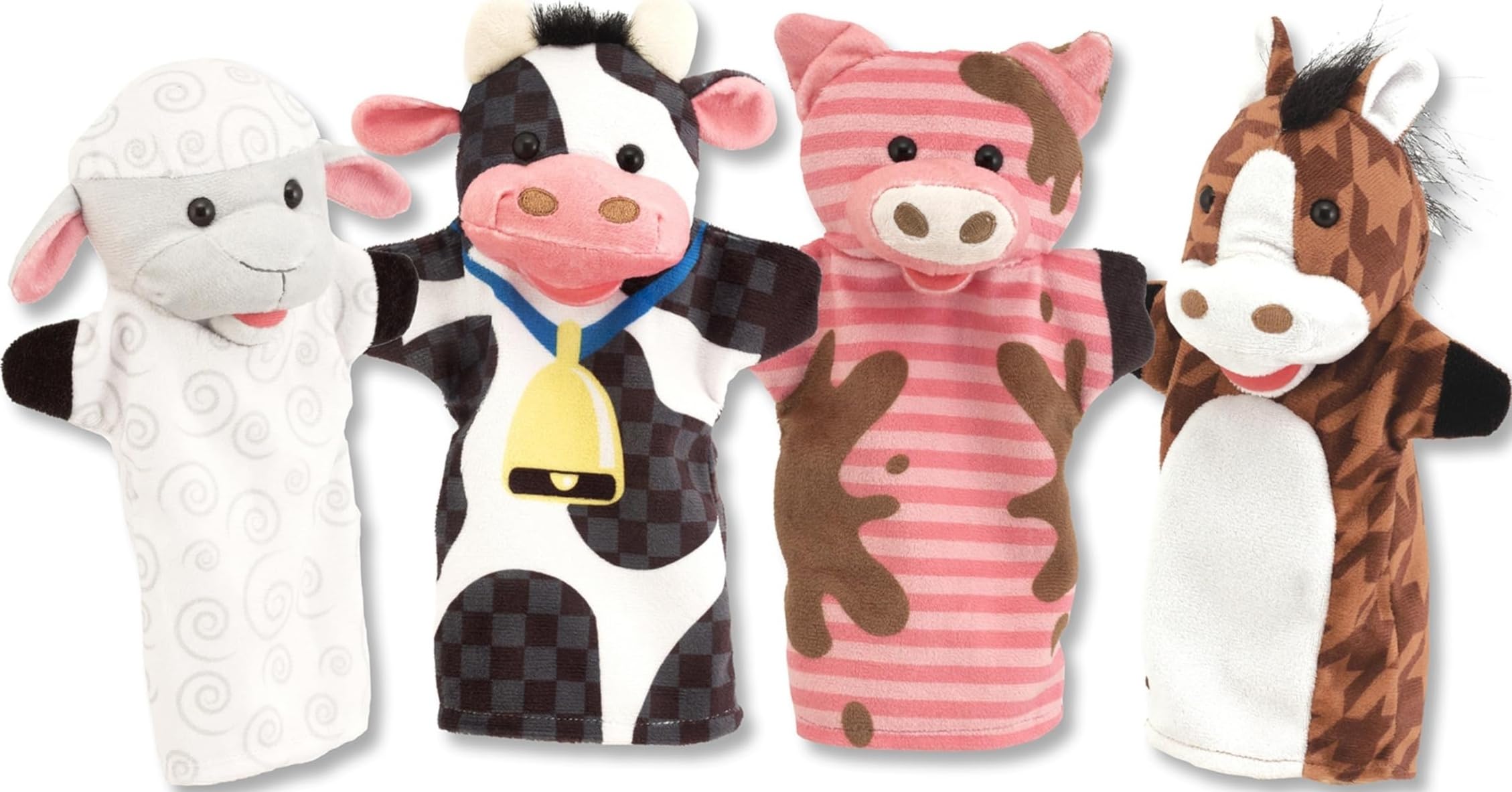 Farm Friends Hand Puppets, 4-Pack