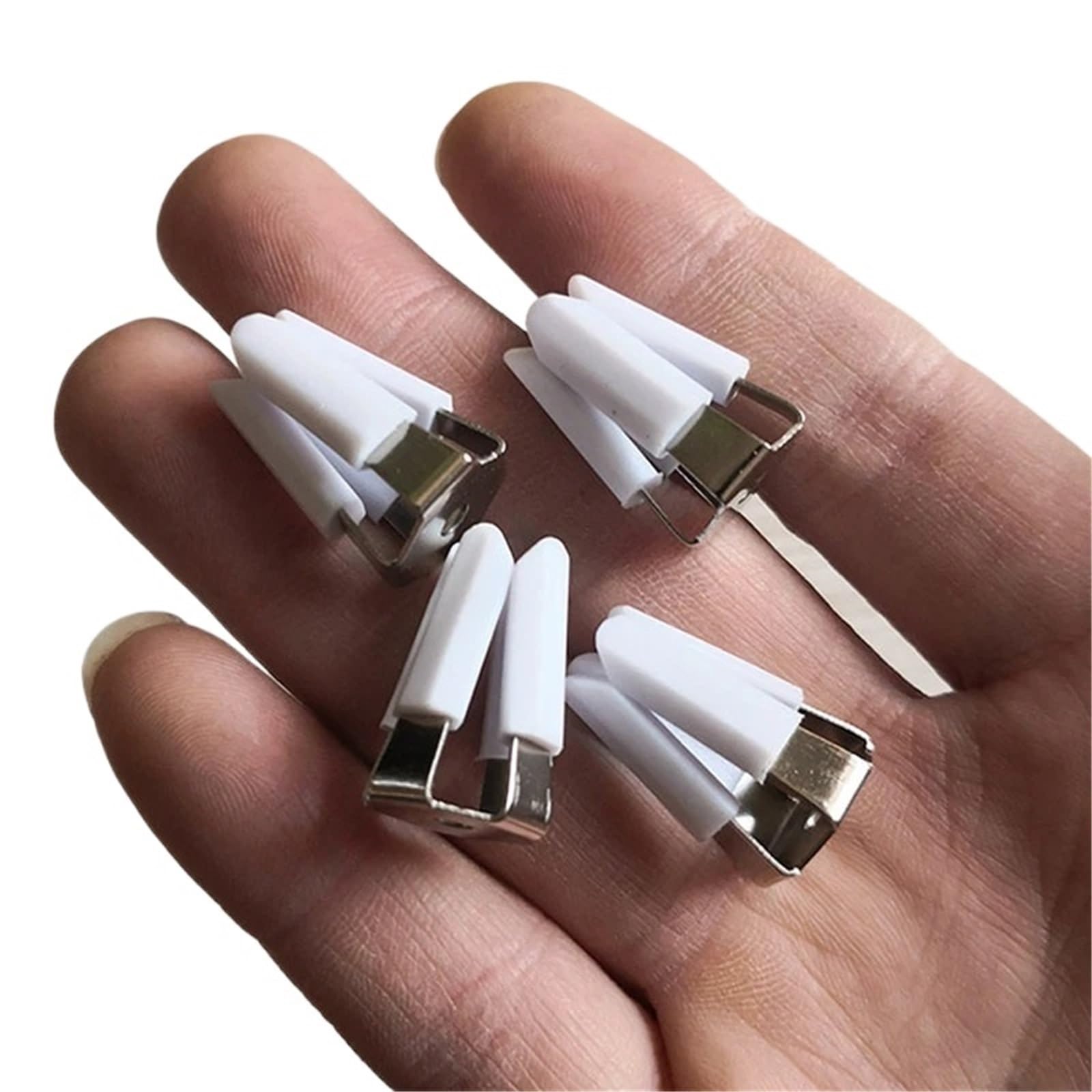 Clip per bocchetta dell'aria dell'auto, clip per profumo, accessori per slot per schede, accessori per bottiglie di vetro (bianco, 100 pezzi)