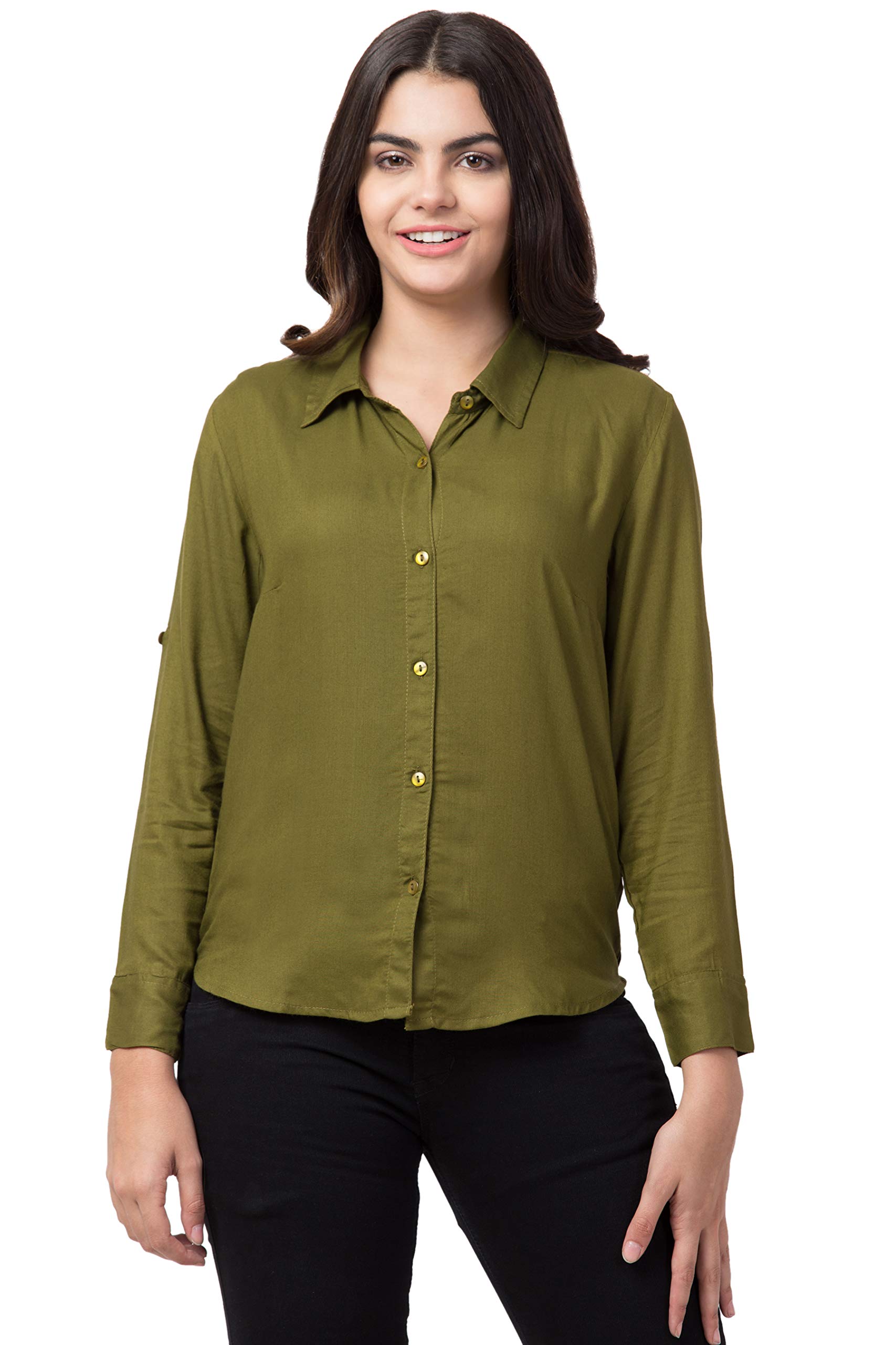 funday fashion Women's Regular Fit Long Sleeve All Purpose Shirt-picture-29