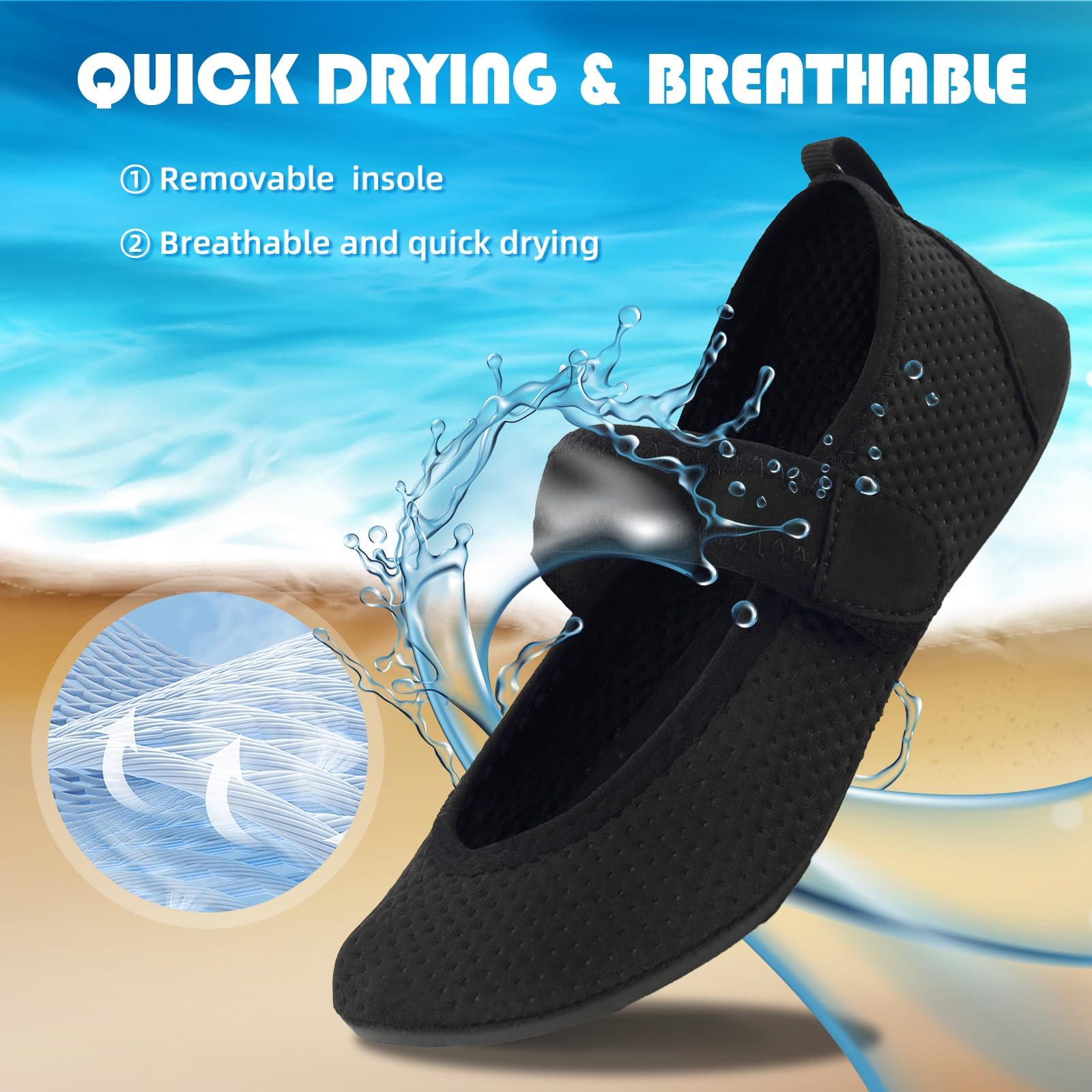 Acfoda Scarpe da Scoglio Uomo Donna Asciugatura Rapida Antiscivolo Scarpette Mare Immersione Spiaggia 35-45 EU