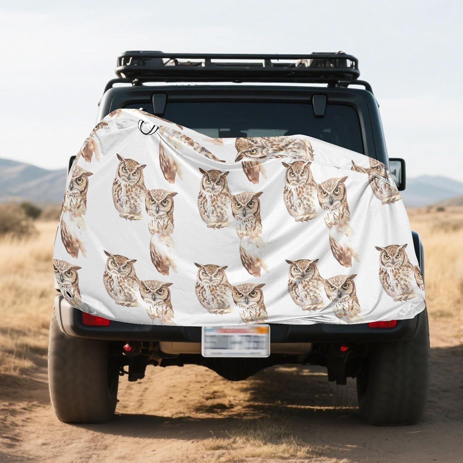 ALAZA Owl Prints Animal Bike Cover Waterproof Outdoor Ebike Bicycle Covers Tarp Protection for 1/2 Bikes, Sun UV Dust Wind Proof
