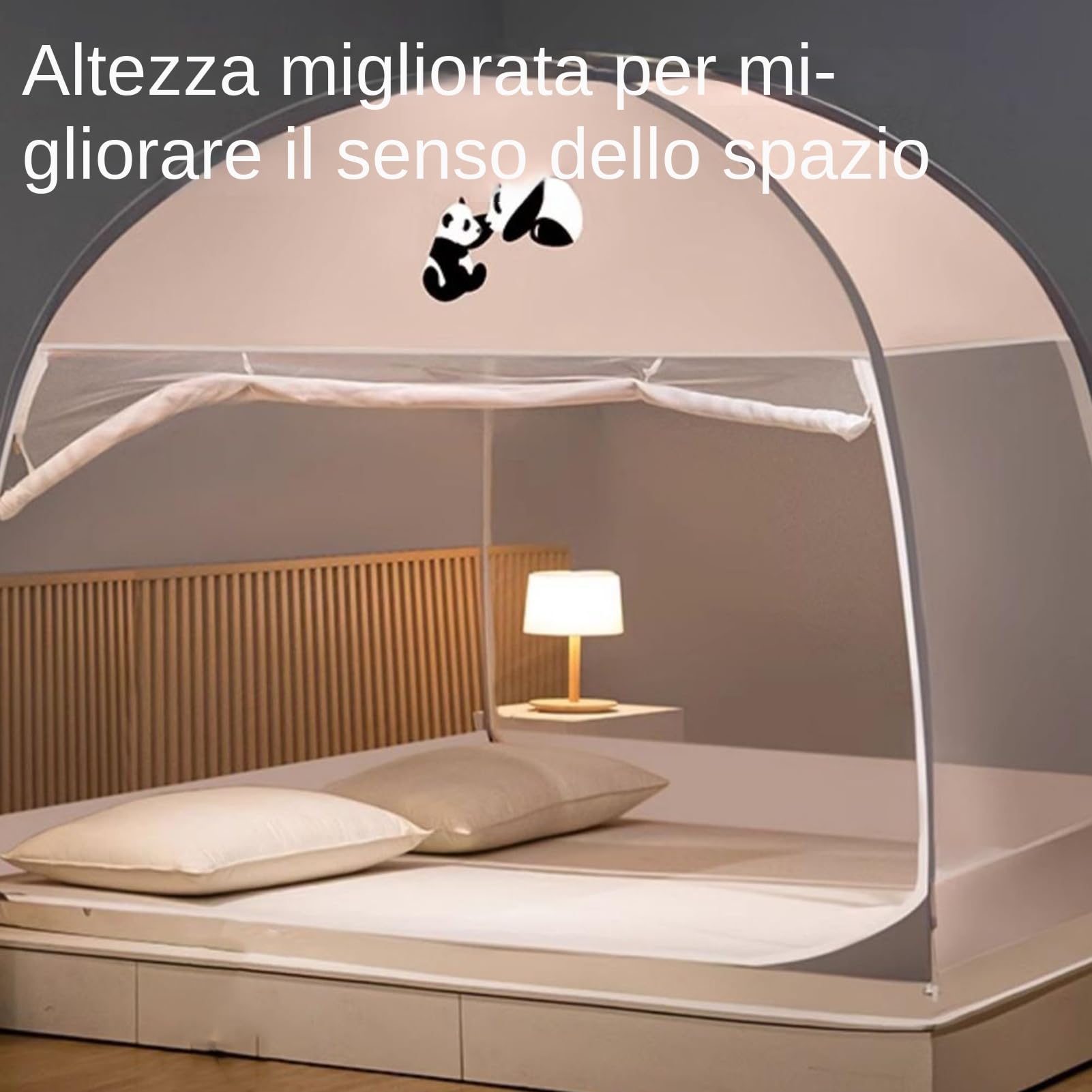 Zanzariera Anti-Moscerini Da Viaggio Doppia Apertura Pieghevole Portatile