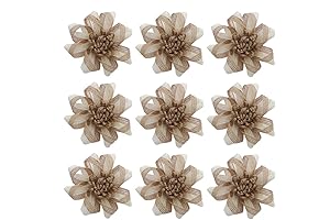 Enrich Your Decor with Rustic Charm: 9-Piece Vintage Jute Burlap Rose Flowers...