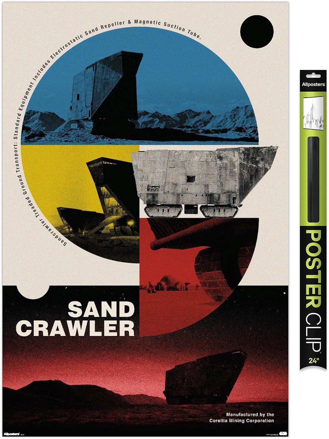 Trends International Star Wars: Moving At Lightspeed - Sandcrawler Wall Poster, 34L x 22.4W, Premium Unframed Version