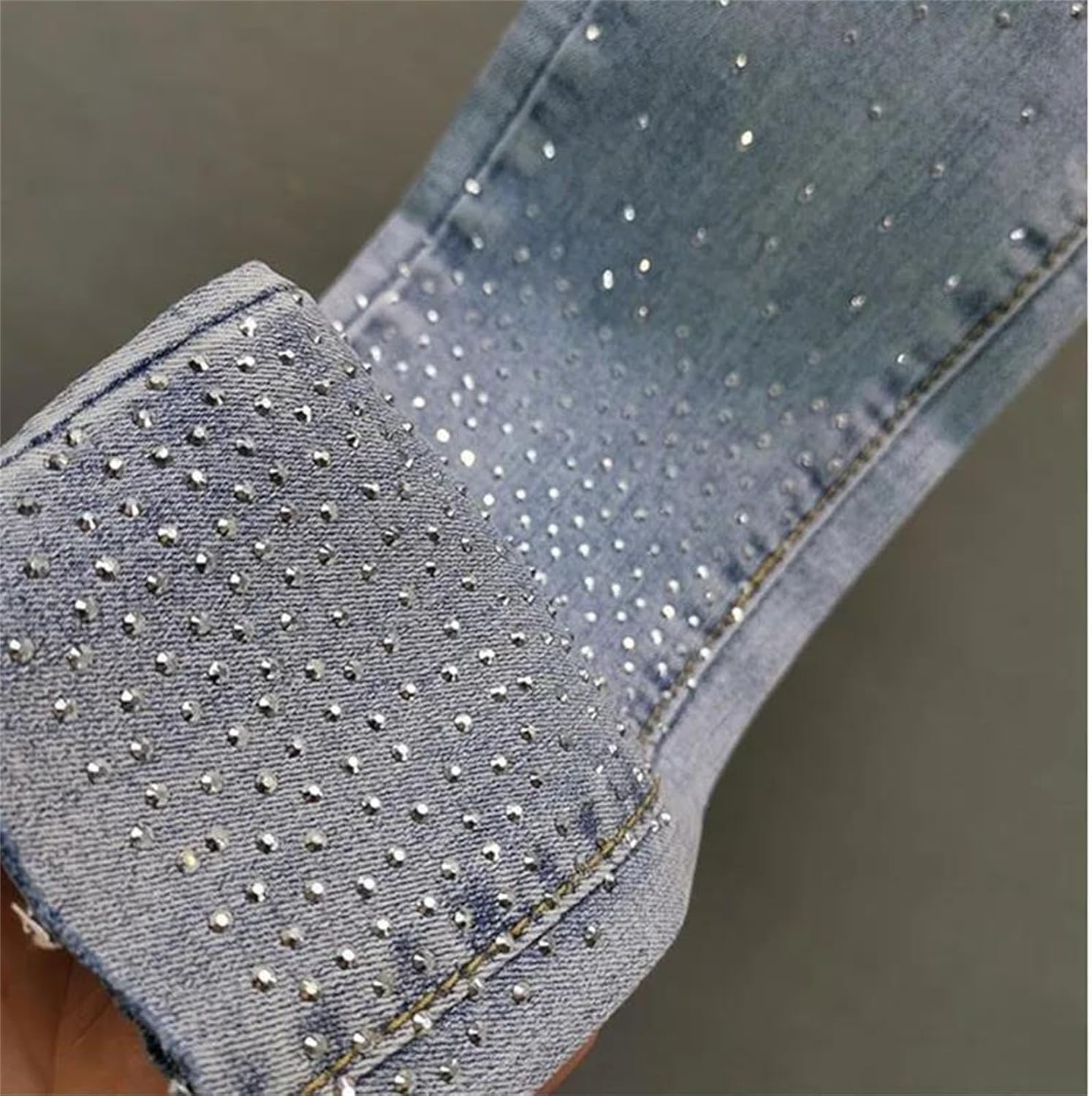 Women's Elastic Slim Jeans Summer Hot Diamond Small Foot Pencil Casual Daily Comfortable Fashion Denim Trousers