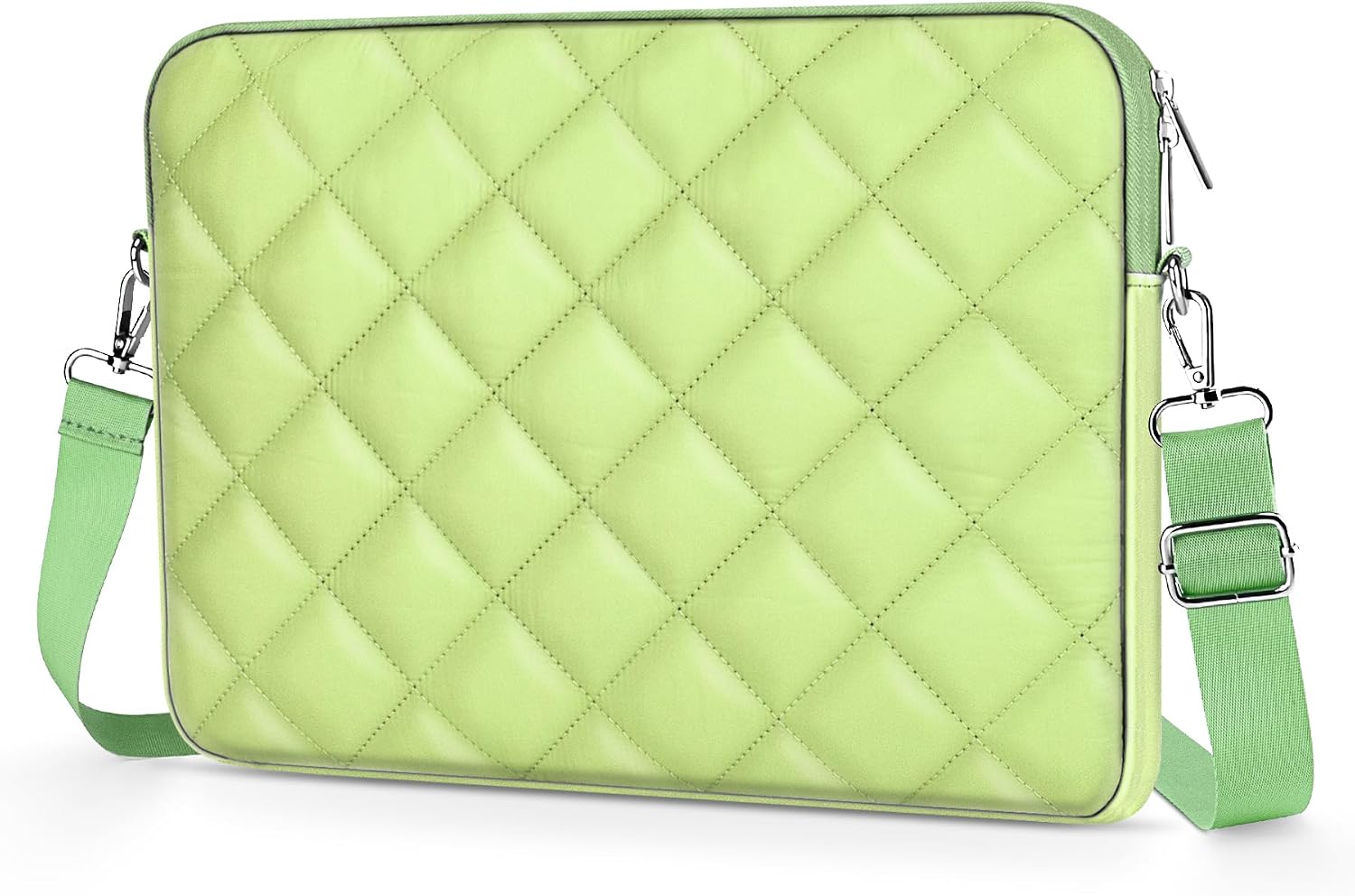Puffy Quilted Laptop Sleeve with a Removable Shoulder Strap Compatible with MacBook Air 13 inch M2 A2681 M1 A2337 A2179 A1932 2023-2018/Pro 13 M2 M1 A2338 A2251 A2289 A2159 A1989 A1706 A1708