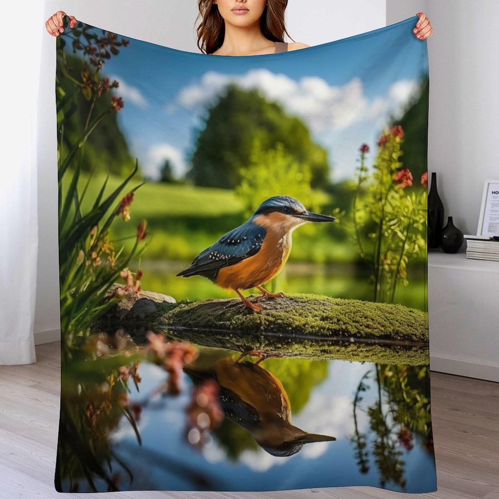 Couverture légère en polaire flannel pour soirées cocooning canapé