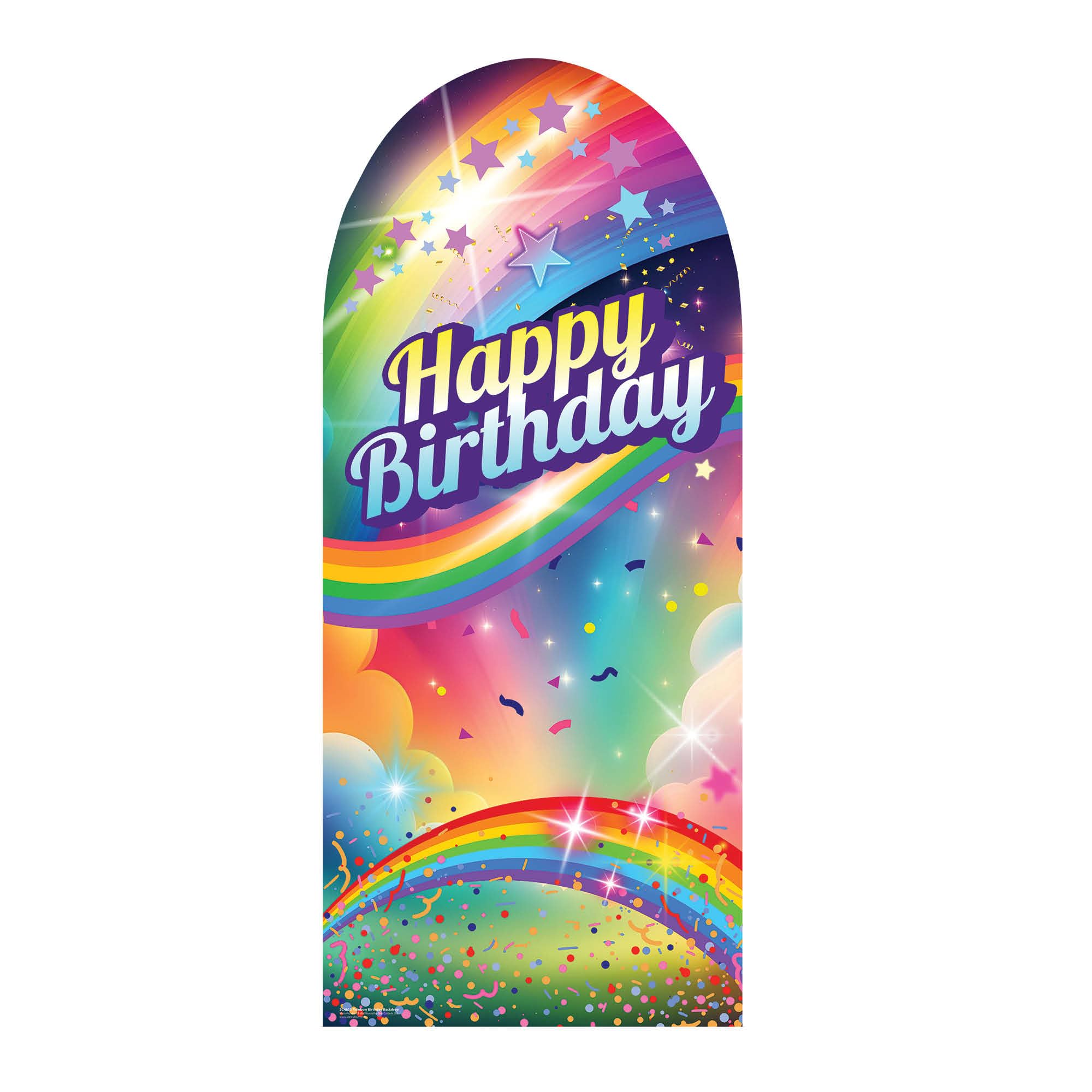 Star Cutouts Rainbow Sc4615 Birthday Backdrop Sailboard Cardboard Cut Out Height 185Cm