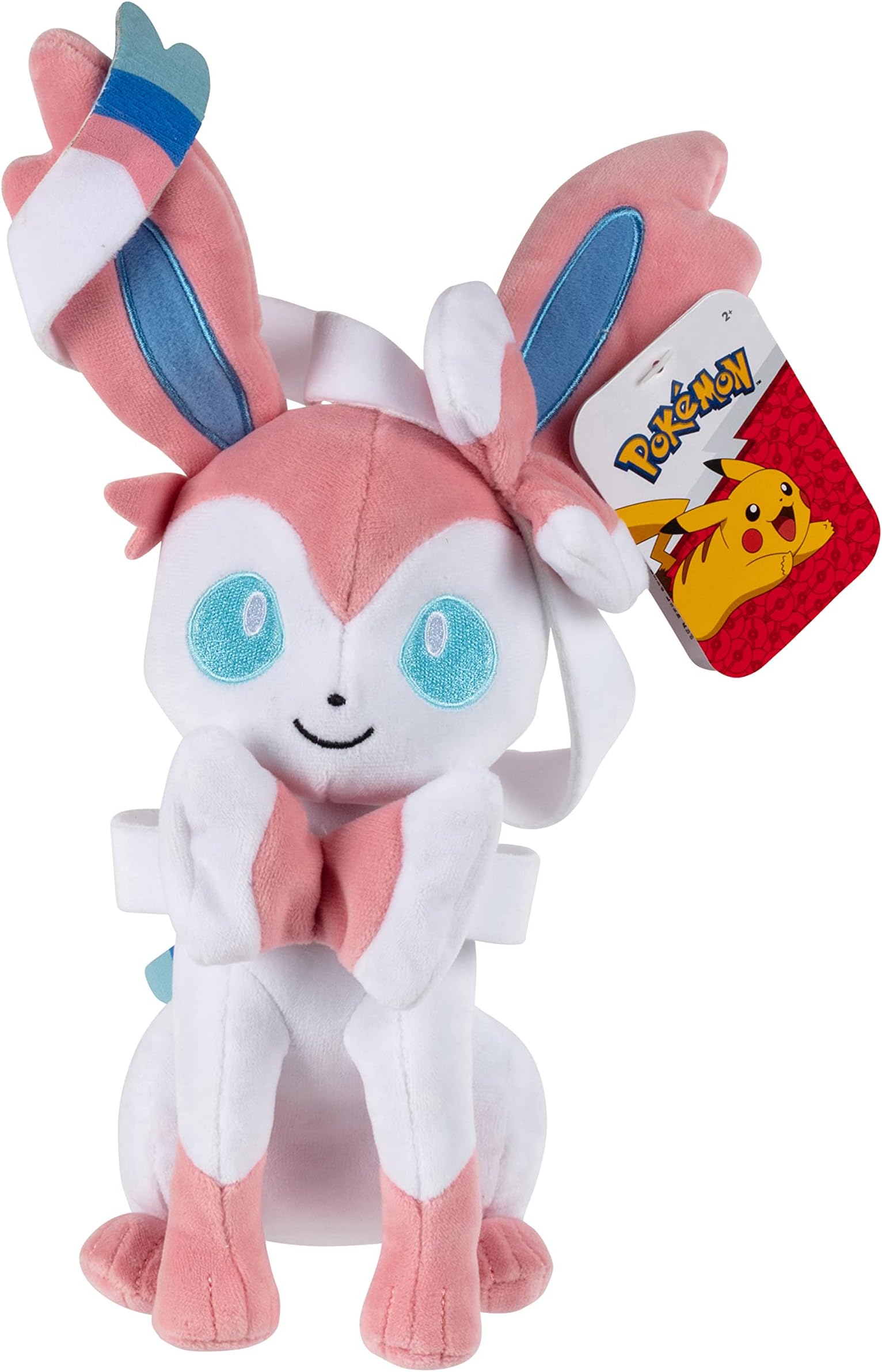 Pokémon 8" Sylveon Plush - Officially Licensed - Eevee Evolution Figure - Authentic Soft Stuffed Animal Toy - Gift for Kids, Boys, Girls - 2+