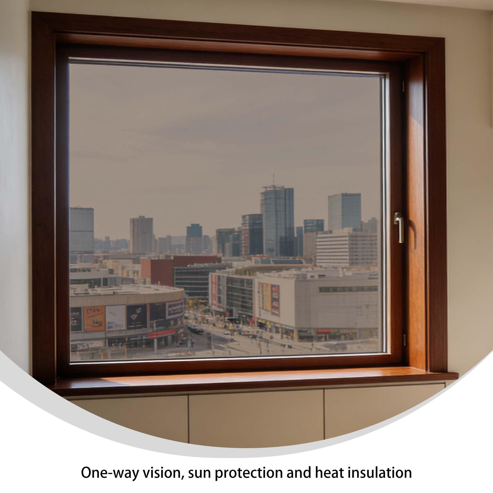 Vinilo Espejo para Ventanas 124 x 90 cm Privacidad Protege del Sol Vinilos Ventana Privacidad con Kit de Montaje para Hogar, Oficina, té de Plata