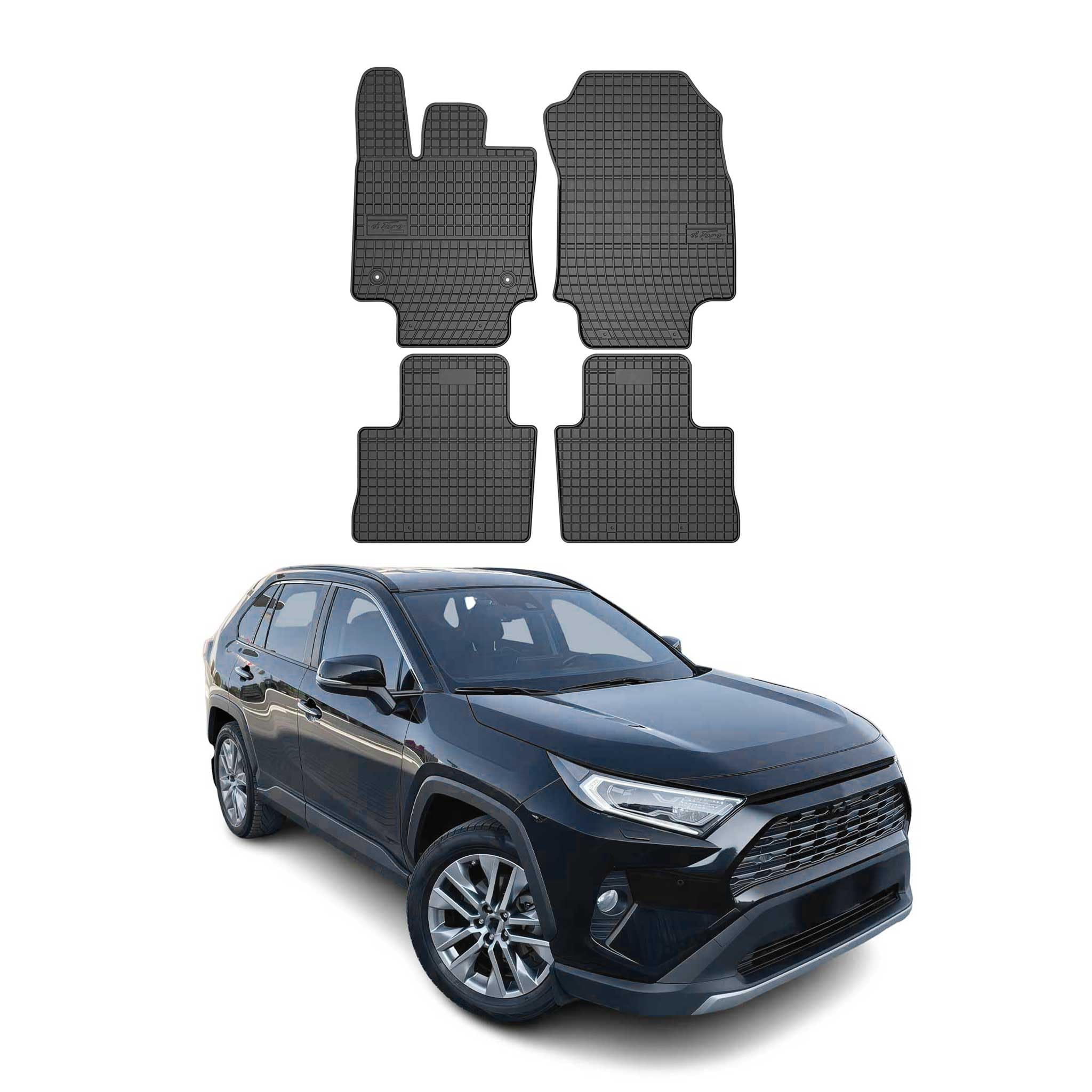 OMAC Fußmatten für Toyota RAV4 2019-2025 Gummi 4tlg Schwarz