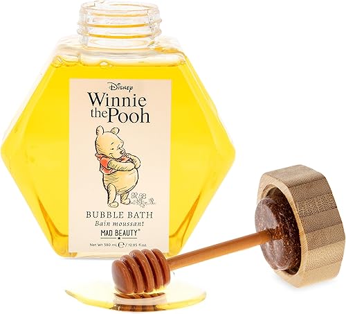 MAD BEAUTY, Disney Winnie The Pooh - Baño de burbujas, aroma de flores silvestres, tapa de miel, cuidado de cuerpo completo, relajarse y descansar,