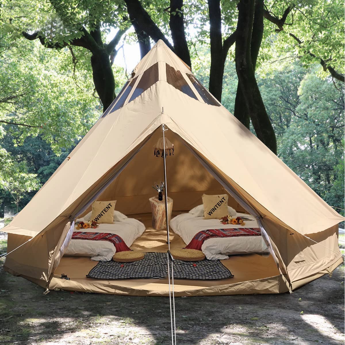 Amazon.com : BOOMLATU 4 Season Waterproof 5m Star Gazer Bell Tent