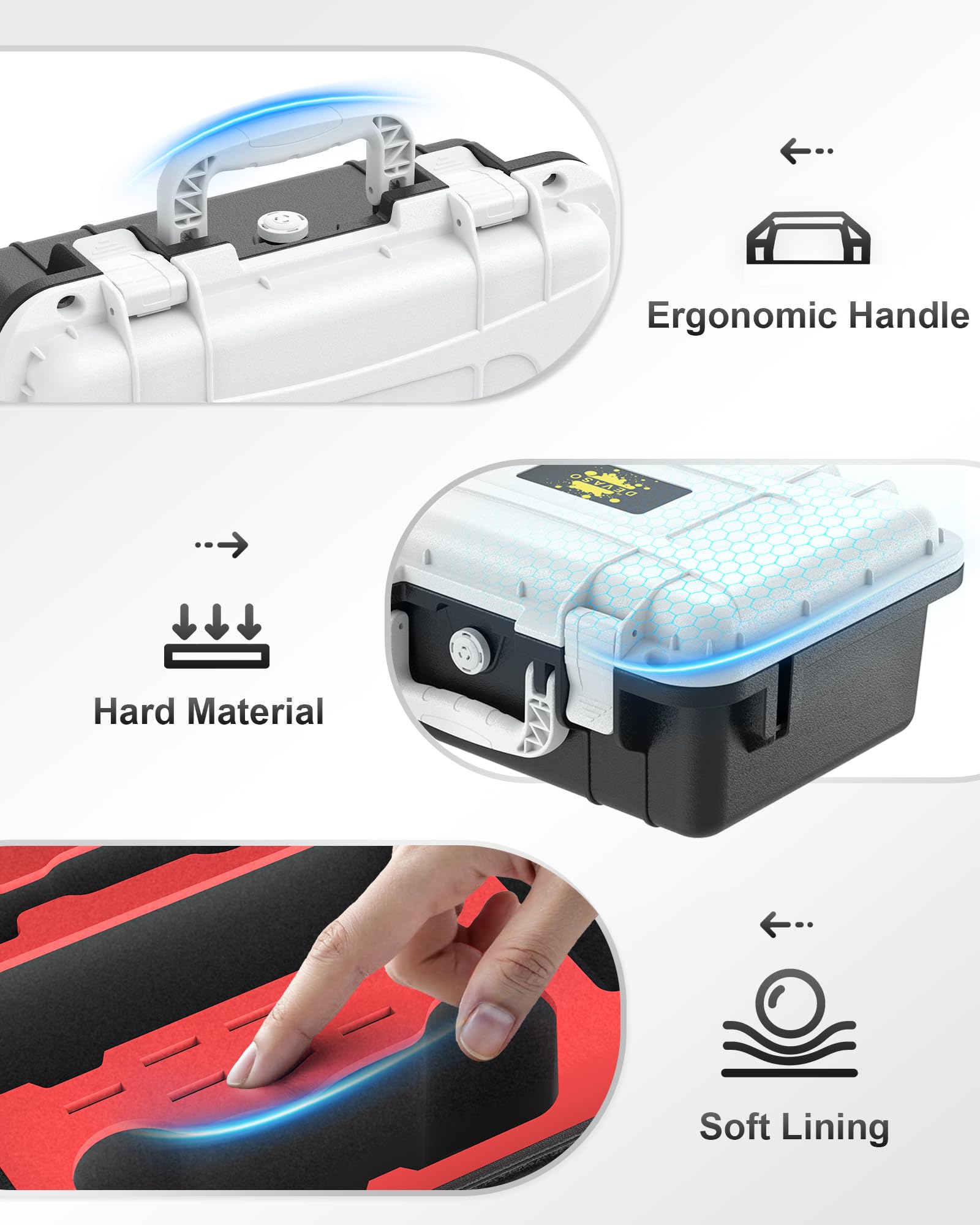 DEVASO Custodia per Nintendo Switch, custodia rigida per Nintendo Switch, impermeabile, protettiva, portatile, custodia protettiva per console Nintendo Switch e altri accessori