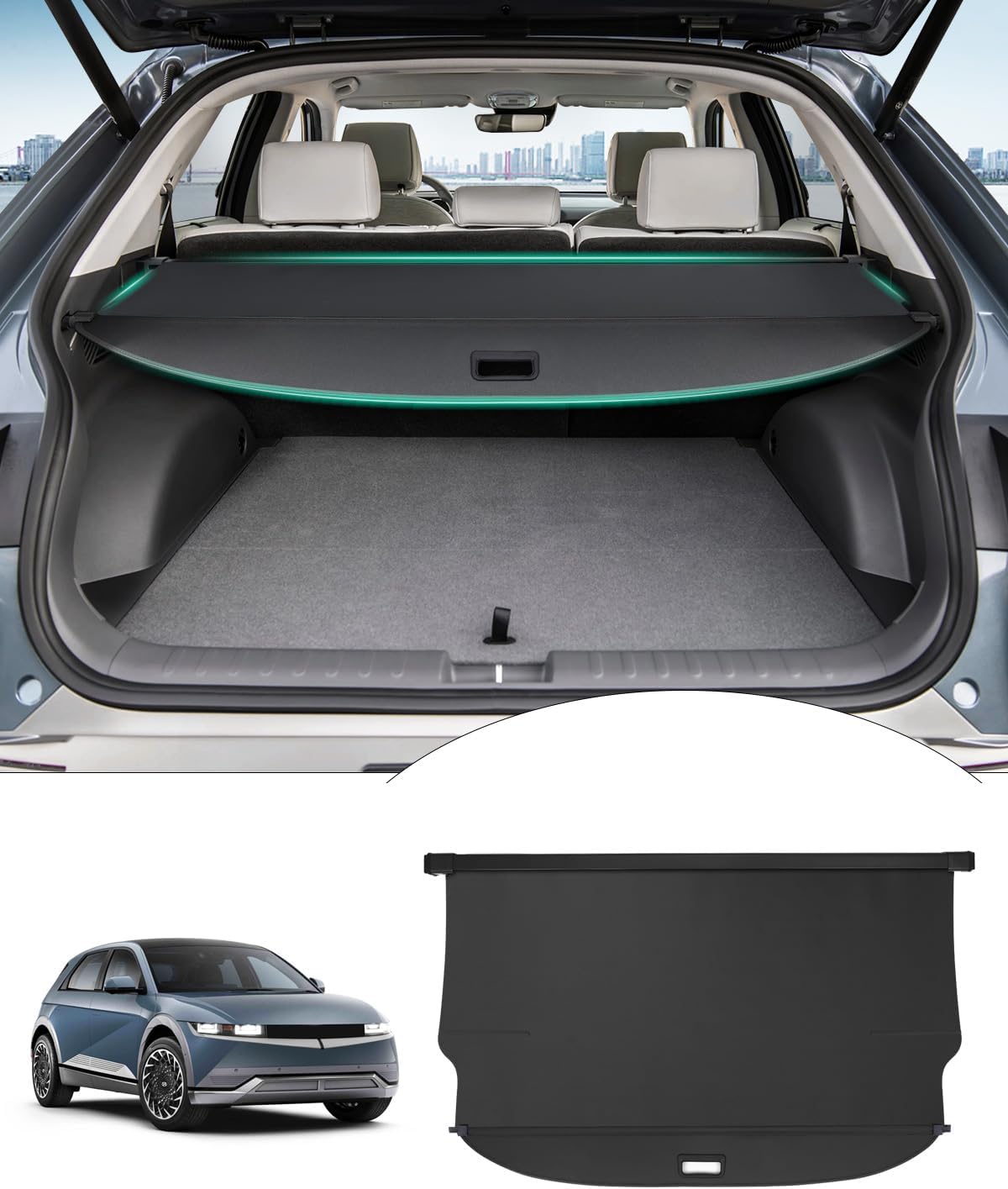 Amazon.com: Powerty Cargo Cover for 2022-2025 Hyundai Ioniq 5 Trunk ...