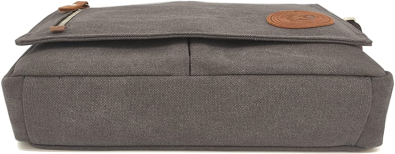 Sechunk Canvas Small Messenger Bag Vintage Shoulder bag Everyday Purse Crossbody bag for men women - Image 4