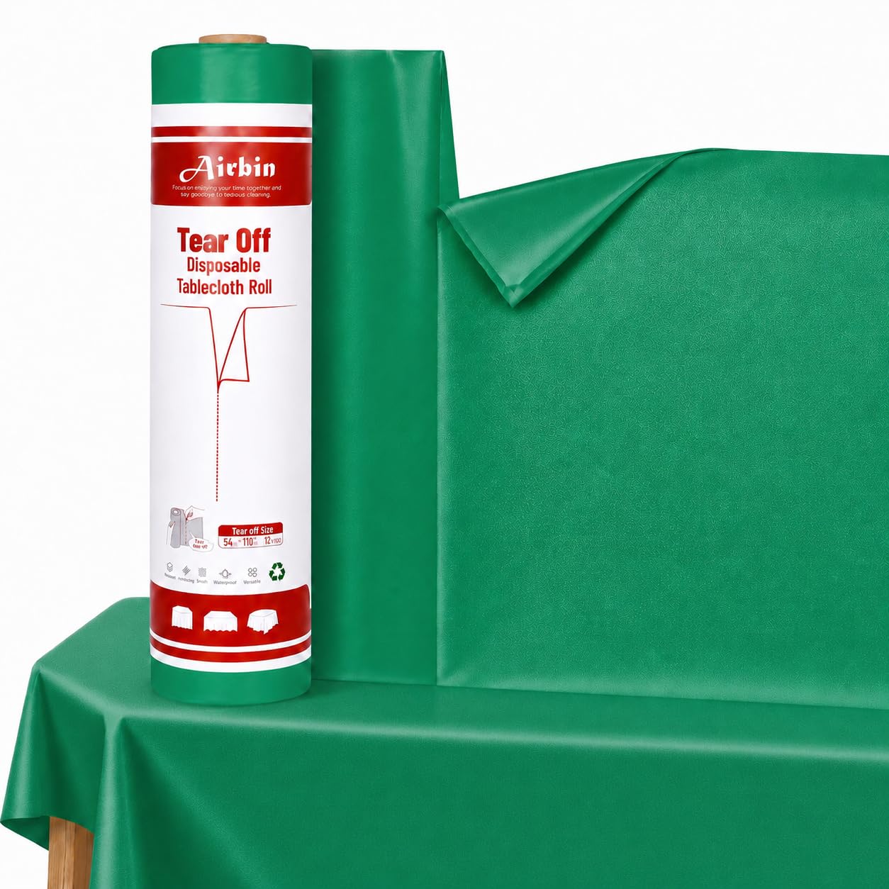 Plastic Table Cloth, Tear Off 110 Ft X 54 In Plastic Table Cloth Disposable