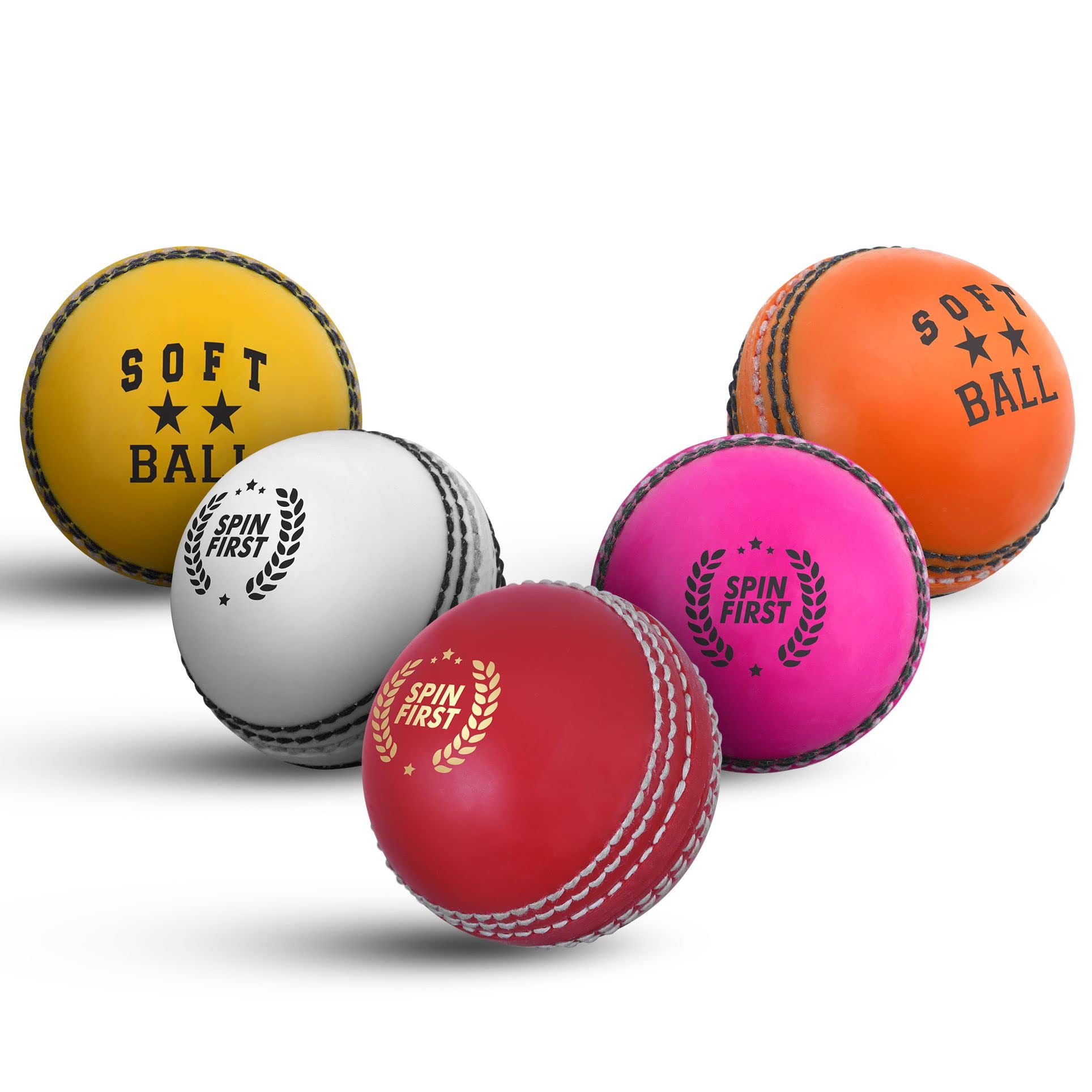 Balles de Cricket Souples pour la Pratique et Un Excellent entraînement et compétences. Balles de Cricket pour Joueurs de Tous âges, Seniors et Juniors (Senior, Rouge)