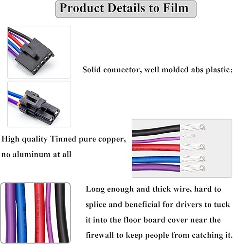 Miniatura 4 de Conector de resistencia del motor del ventilador de 3 pines para 8e5h-19e624-a, 89018778, 89019351, 1581773, compatible con Chevy, GMC Silverado,
