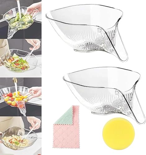 Cesta de drenaje multifuncional con boquilla, embudo de drenaje para el hogar, cesta de drenaje para fregadero, pasta, alimentos, frutas, colador,