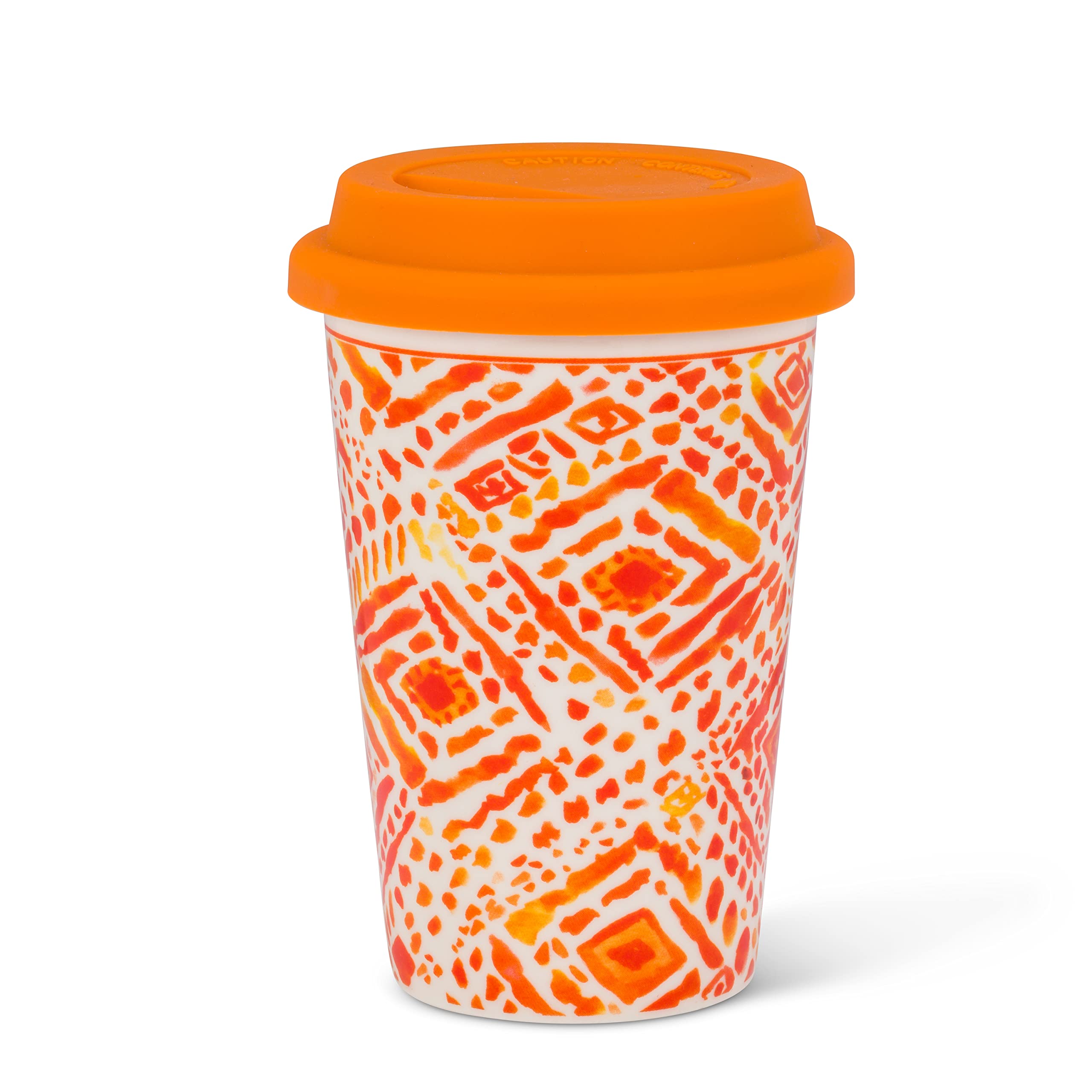 Abbott Collection Home Oasis Print Travel Mug. 2 Pieces