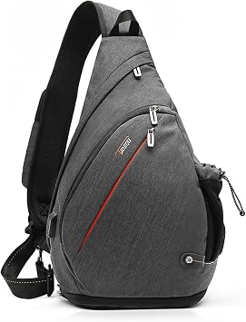 TUDEQU Sling Bag for Men Crossbody Backpack,8 Pockets Sling Backpack Mens Sling Bag,19L Sling Pack,One Strap Backpack for Men