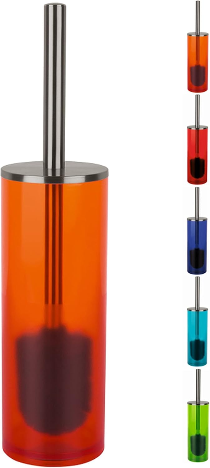 Spirella NYO Acrylic Orange Toilet Brush Set Home & Kitchen
