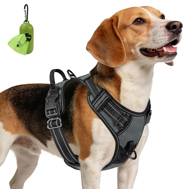 Joytale Arnes Perro Mediano,Chaleco Reflectante Suave Transpirable para Perro,Arnés con Doble Anilla,Arnés…