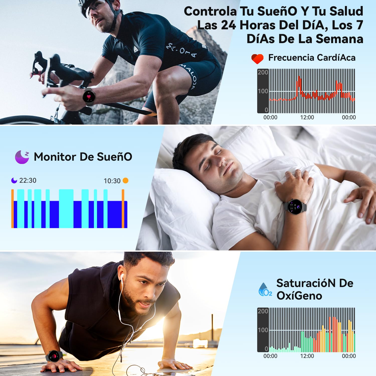Reloj Inteligente Hombre Mujer Smartwatch con Llamadas: Impermeable Fitness Tracker Bluetooth Digital Smart Watch Deportivo Pulsera Actividad Podómetro Pulsómetro Monitor de Sueño para Android ios