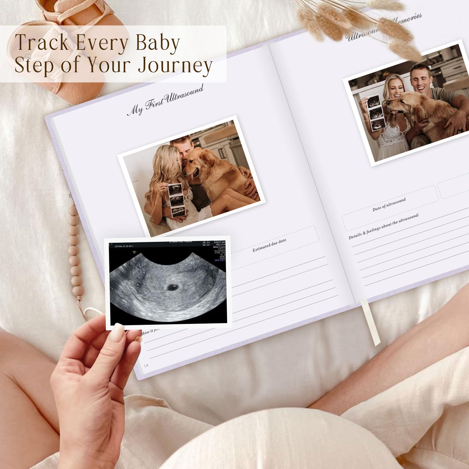 Lanpn My Pregnancy Journal Memory Book for First Time Mom 156 Page Pregnant Announcement Must Have Planner - Image 4