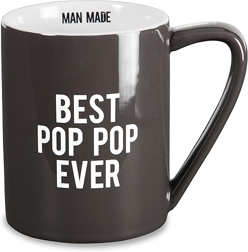 Miniatura 8 de Pavilion Gift Company Best Papa Ever-Dark Grey Taza de café grande de 18 onzas