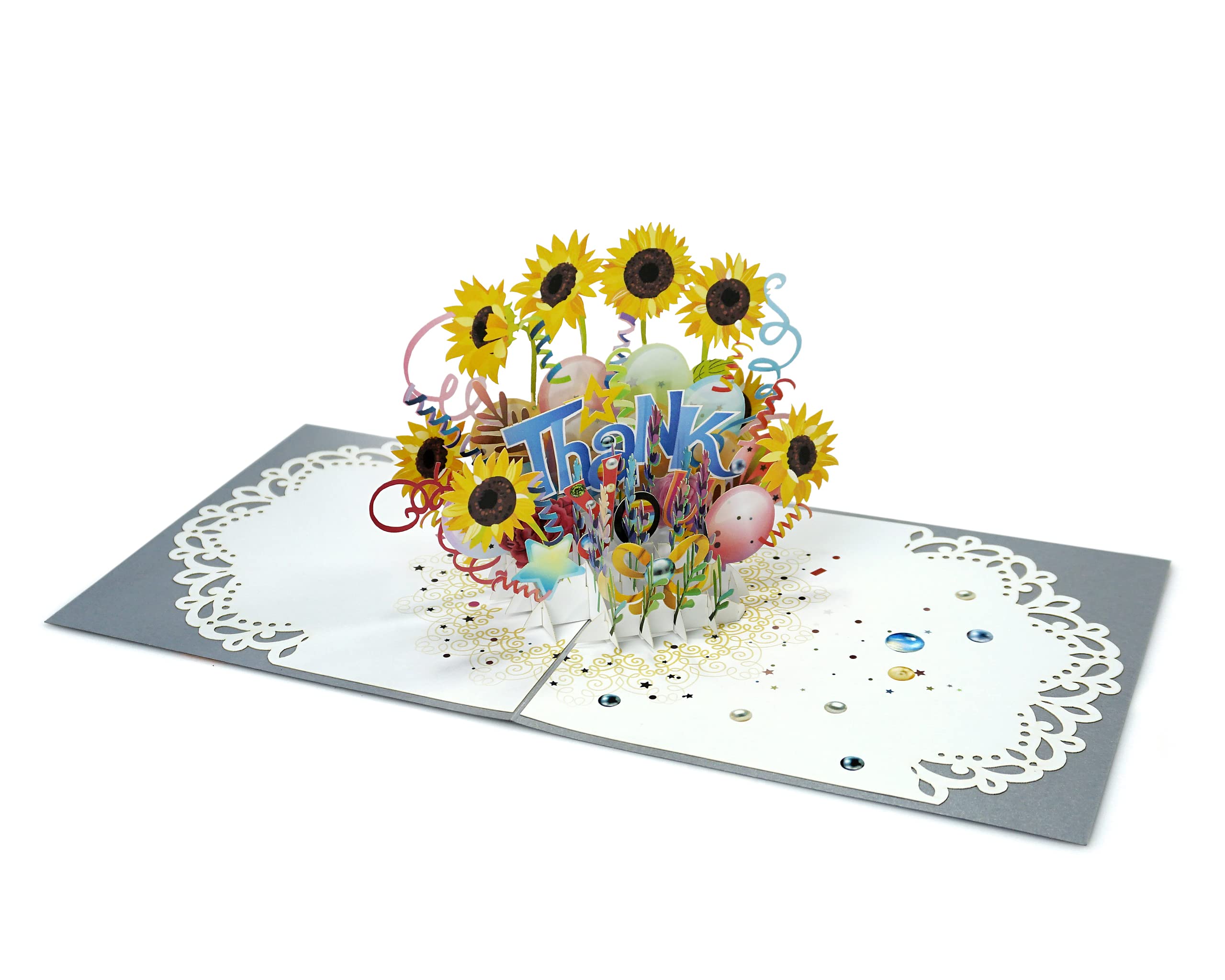 paperdora® Biglietto Pop-Up 3D „Compleanno con Busta e Sigillo di Cera - Biglietto D'Auguri Biglietto Regalo Buono Regalo
