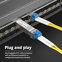 Vista 4 de ipolex Módulo SFP+ 10GBase LR de modo único, Transceptor de fibra óptica 10G SFP LC 1310nm para Cisco SFP-10G-LR, Ubiquiti UniFi UF-SM-10G, Meraki