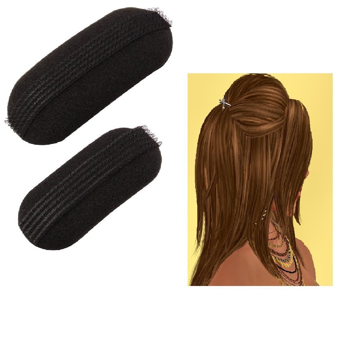 AASA Home and Parlor Use 11 Pcs Combo of Hair Styling Tools for Girls and Women In Black Color 30Grams Pack of 1 (M-4) 1