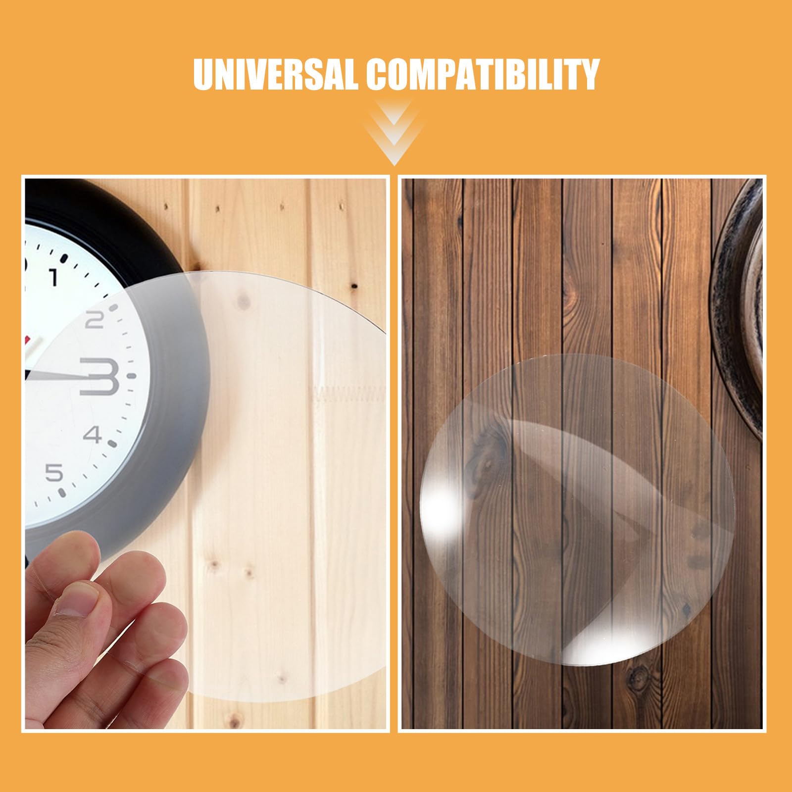 Sosoport Runde Uhr Frontglasabdeckung aus Glas 23,8cm Durchmesser Konvexe Runde Glasplatte mit Einfacher Montage für Selbstgemacht Uhr Reparatur und Heimdekoration