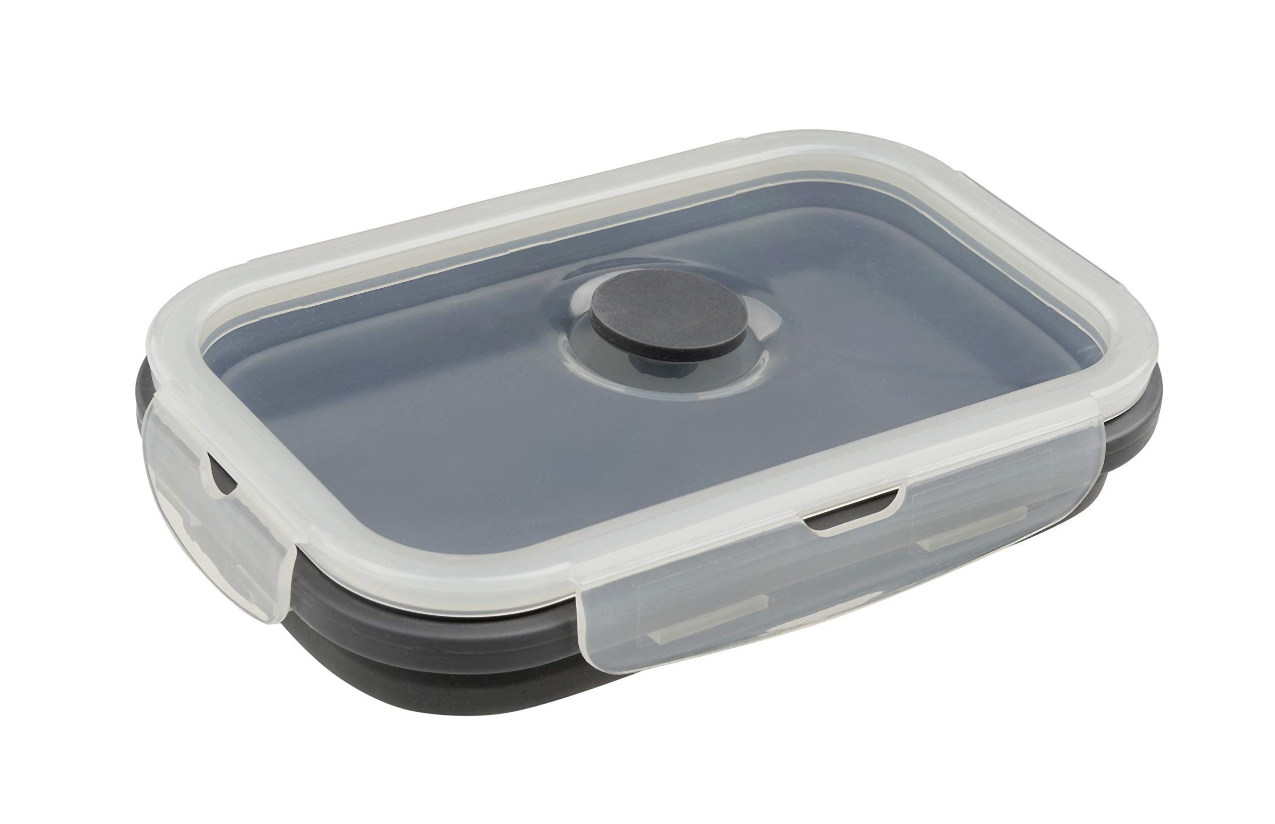 Fackelmann ruimtebesparende lunchbox van siliconen, grijs, nc