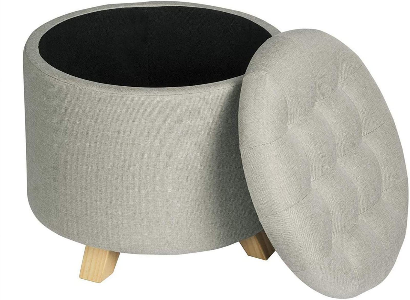 Pouf Rond Gris Foncé : Dites Adieu au Désordre dans Votre Salon