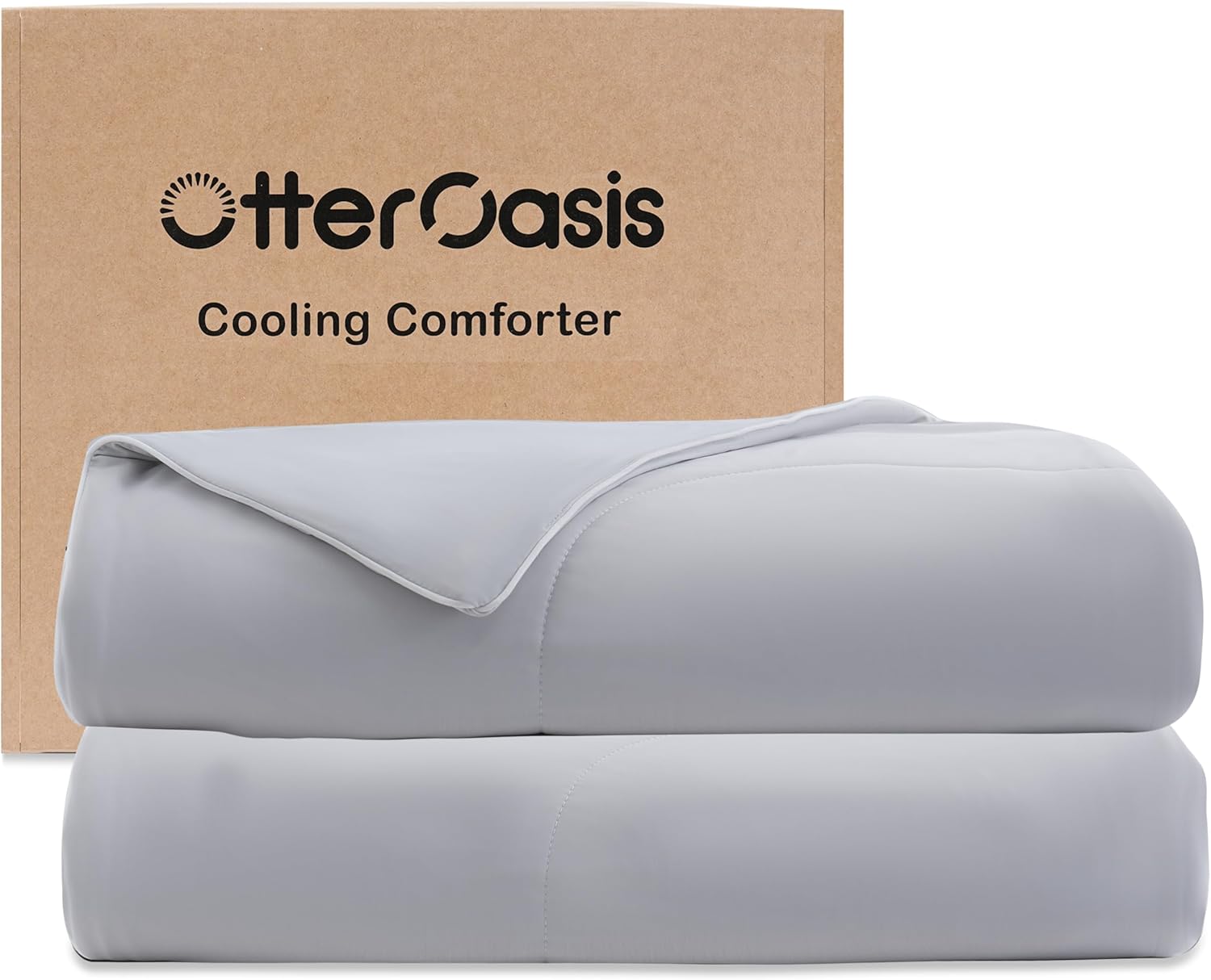 Cooling Comforter Oversized King for Hot Sleepers, 108"x90" Summer Cooling Blanket for Night Sweats, Silk Soft Lightweight Breathable All-Season Grey Cooling Quilt Blanket Grey King / Cali King (108"x90")