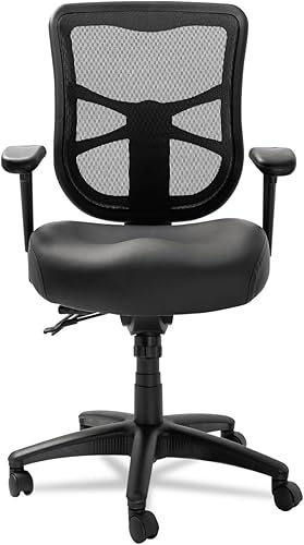 Miniatura 5 de Alera Elusion Series Malla mid-back Multifunction silla, piel negro