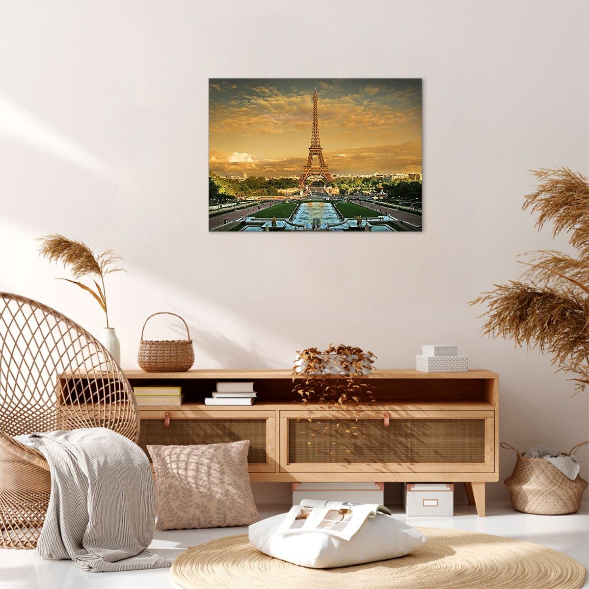 Tableau Toile 50x70 Cm Architecture Paris Tour Eiffel - Marque ARTTOR, Impression Moderne