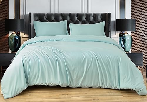 Miniatura 2 de Juego de funda de edredón de 2 piezas, funda de edredón de microfibra ultra suave de doble cepillado con cierre de cremallera y lazos en las