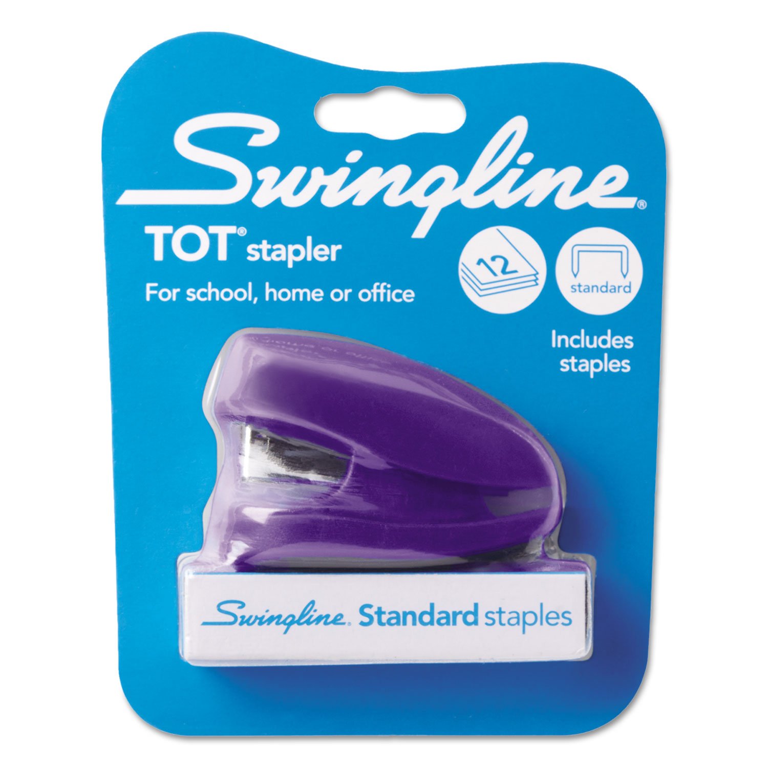 Swingline 79173 tot Mini agrafeuse, capacité de 12 feuilles, Violet