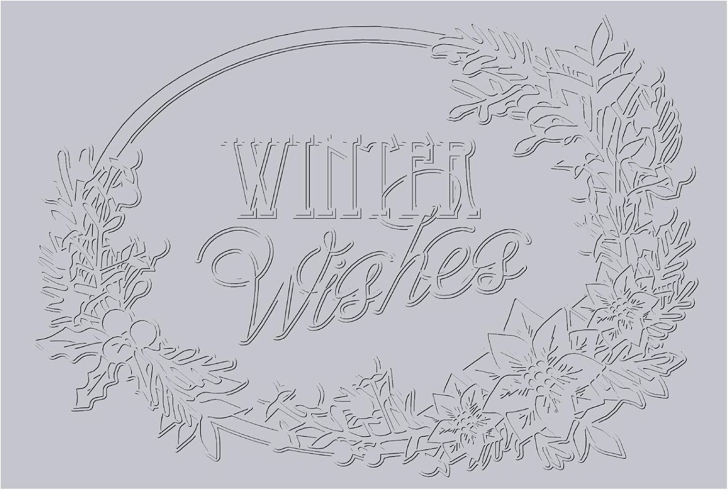 Sizzix 3-D Textured Impressions Embossing Folder Winter Wishes by Jen Long
