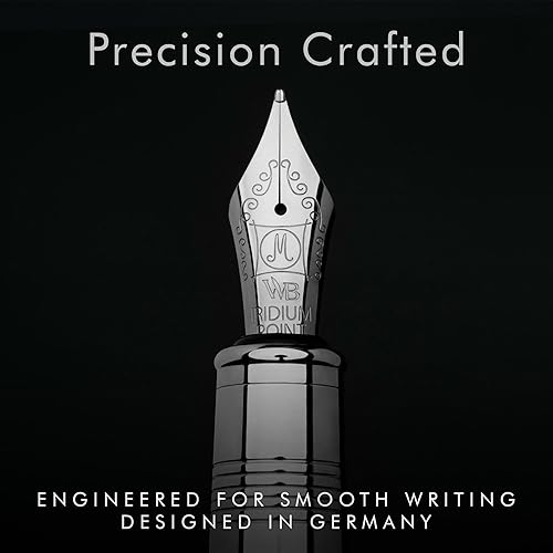 Miniatura 4 de Wordsworth & Black Majesti - Juego de pluma estilográfica a cuadros, punta media, incluye tinta de bolígrafo de 1.7 fl oz (1.7 fl oz), 24 cartuchos