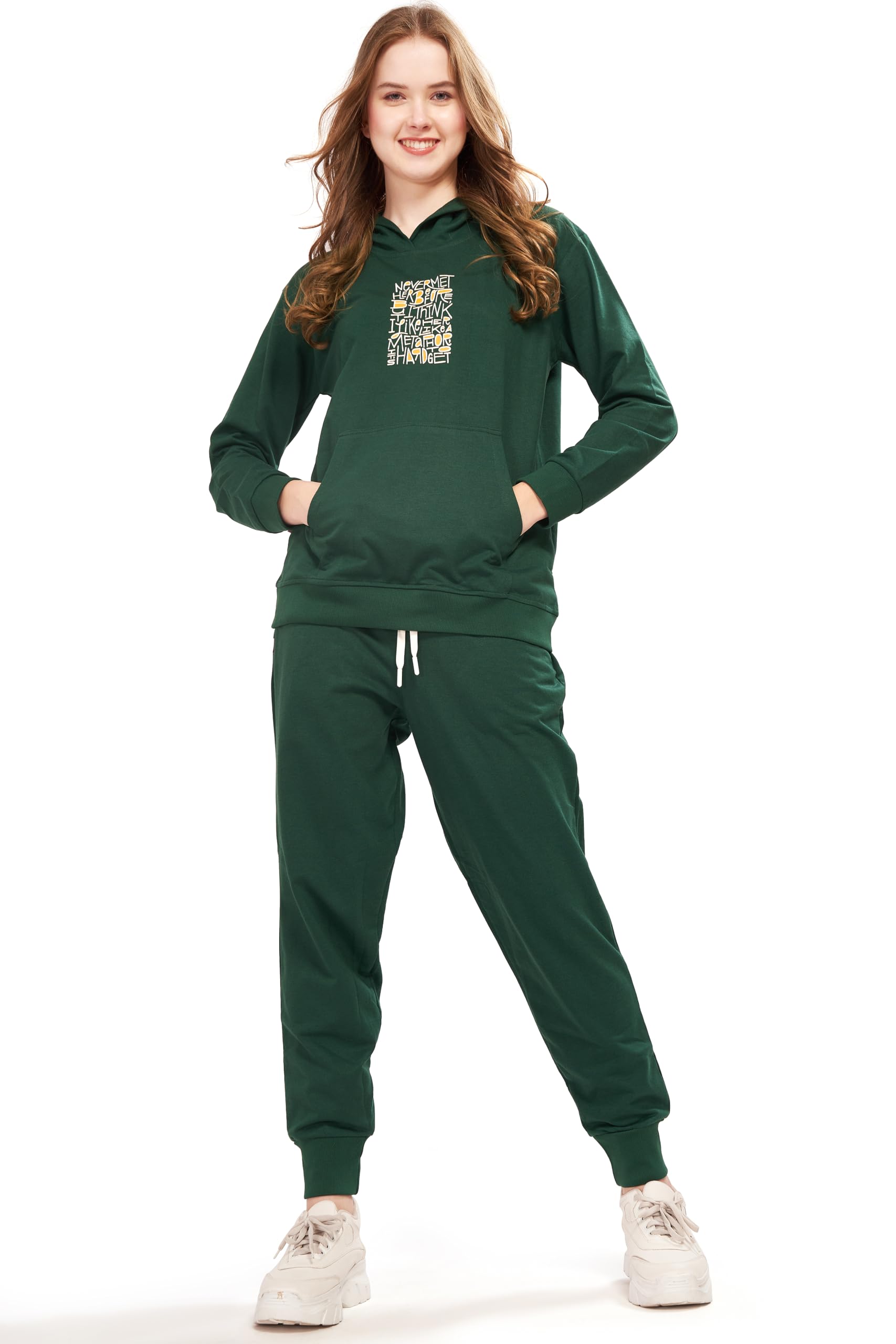 weet Women Kangaroo Pocket Hoodie & Joggers Track Suit Co-ord Set 420-picture-56