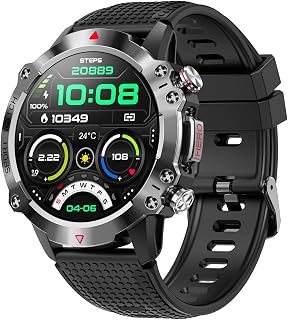 Jethrora KR10 Smart Bracelet Sports Watch IPS FullTouch Screen de 1,39 polegadas Rastreador de fitness IP67 à prova d'água BT Call Oxigênio no sangue/sono/frequência cardíaca/monitor de pressão arterial Modo esportivo múltiplo