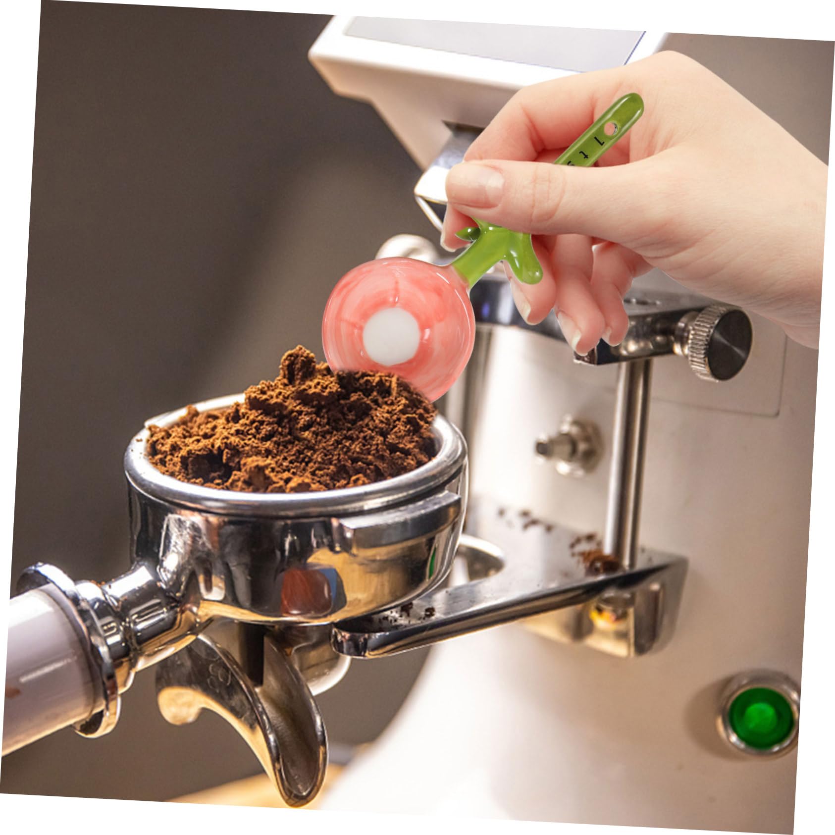 Cucchiai Misuratori in Ceramica Forma di Fiore con Base Porta Cucchiai per Misurare Zucchero Spezie e Ingredienti da Cucina Pratici per Cottura e Preparazioni Dolciarie