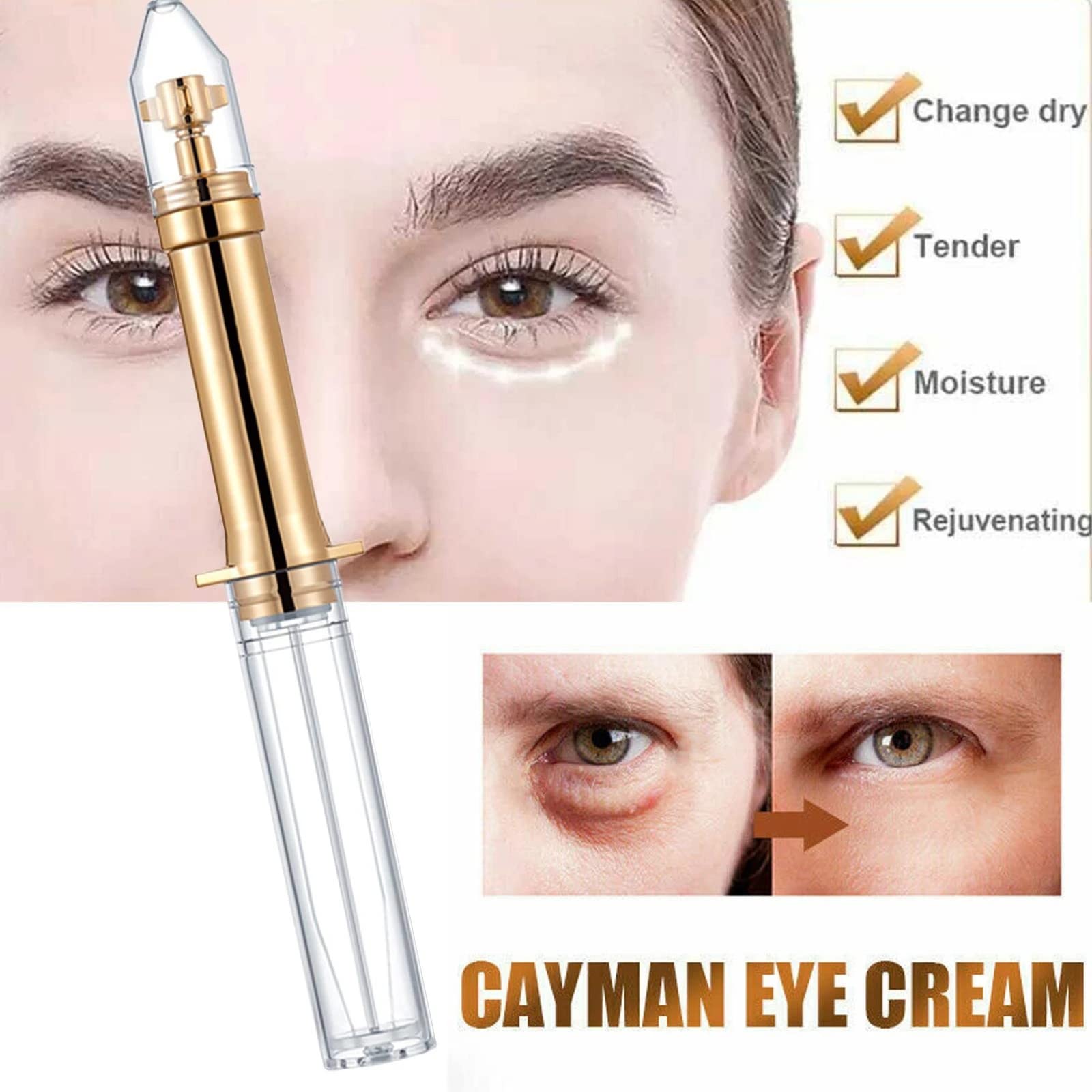 Hocossy Snake Venom Peptide Eye Cream Remove Eye Bags Lifting Anti Puffiness Anti-wrinkle Eye Serum Eye Bags Treatment Snake Venom Eyes Skin Care (1PCS)